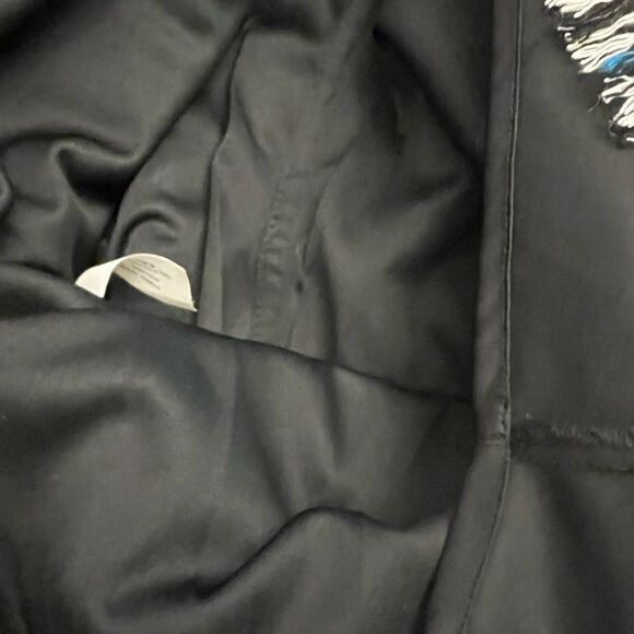 Zara women’s Houndstooth Tweed Fringe w rolled sleeves and zip back Size XS. - Picture 7 of 8